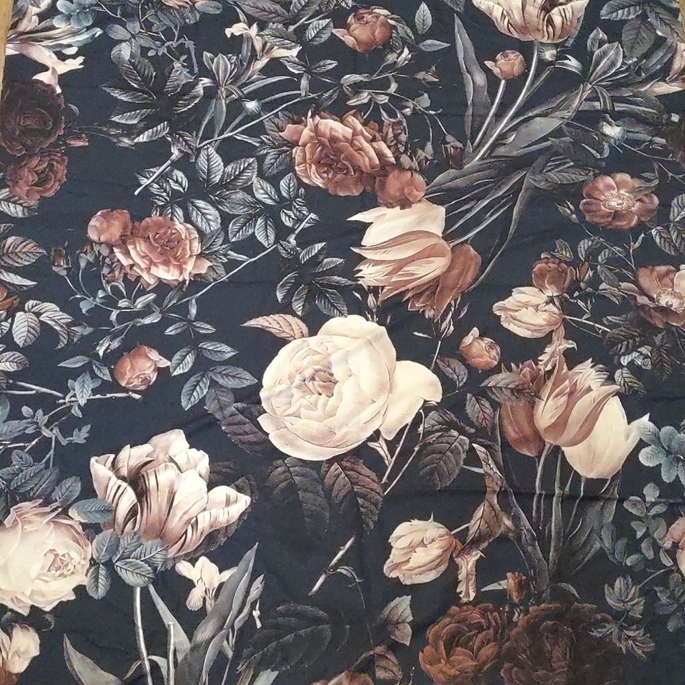 Society 6 Night Forest Tapestry Dark Purple Floral